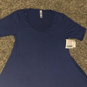 LulaRoe navy blue flowy shirt
